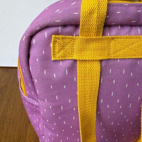 PLANETBOX Lunch Tote Bag Kids Backpack Purple & Yellow Pansy Dashes Planet Box - Picture 5 of 12